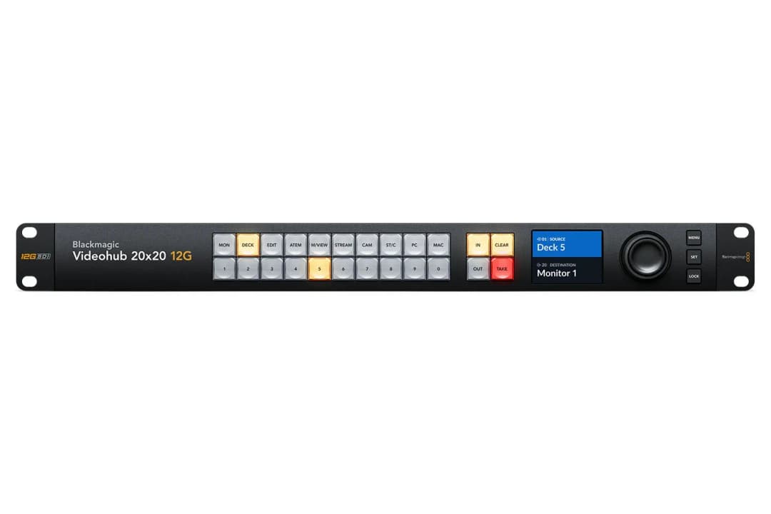 Blackmagic SDI 12G Smart Video Hub 20x20 Video Matrix