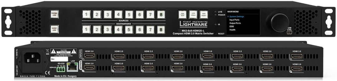 Lightware HDMI Matrix 8x8 MX2 HDMI20-AUDIO